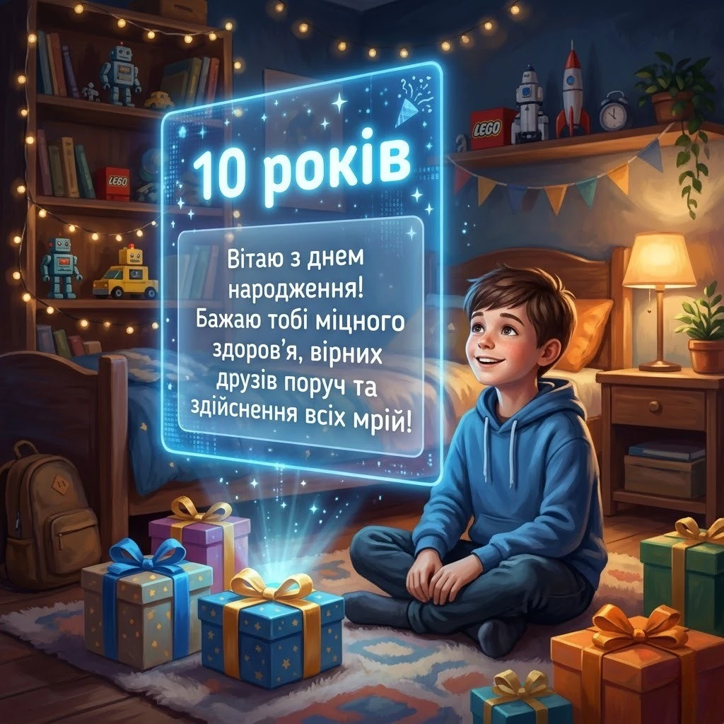 Зворушливі та круті поздоровлення з 10-річчям для сина, внука або друга
