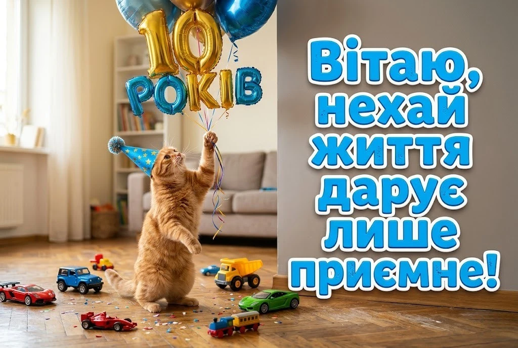Зворушливі та круті поздоровлення з 10-річчям для сина, внука або друга