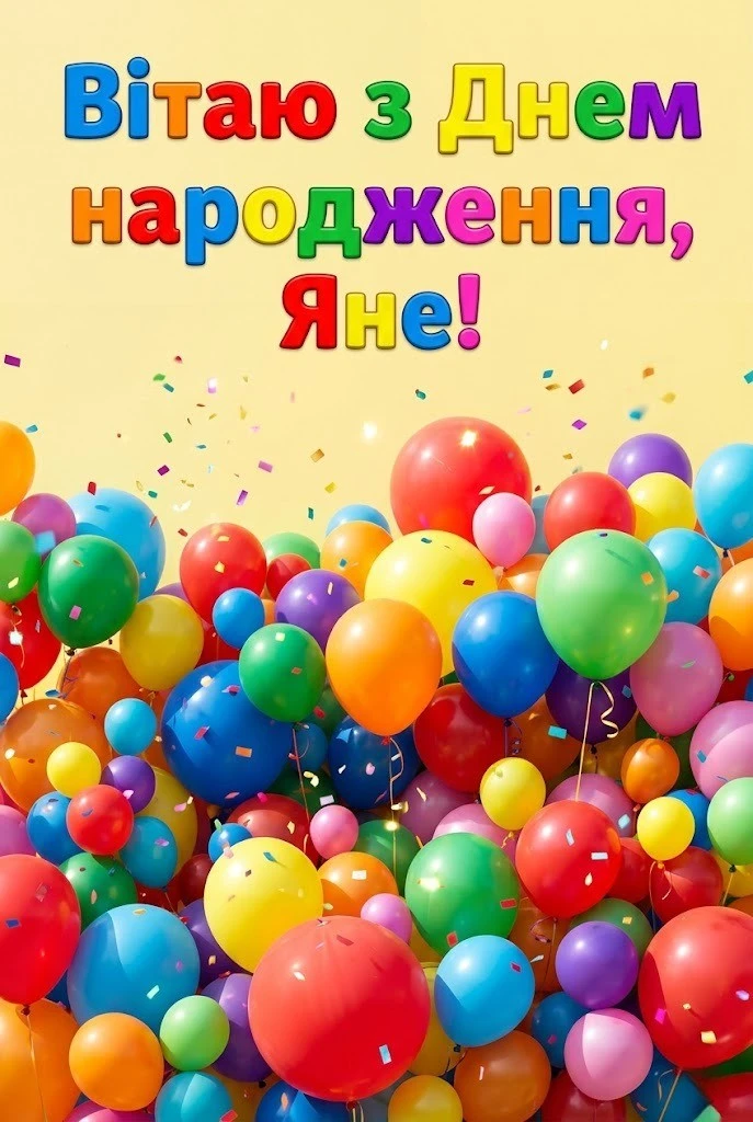Привітання з днем народження для Яни
