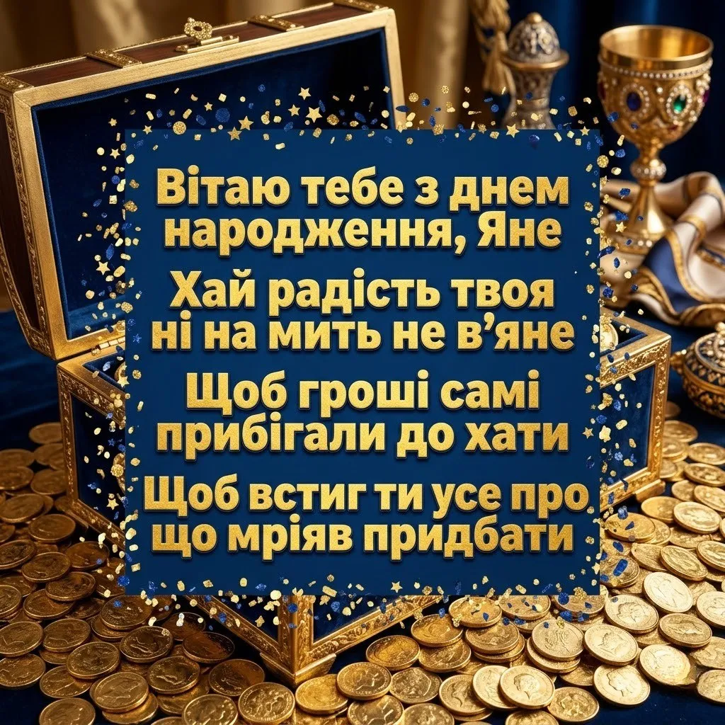 Привітання з днем народження для Яни