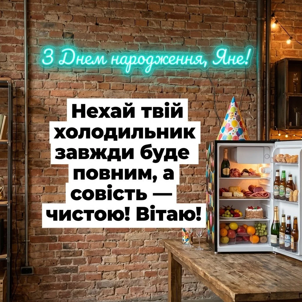 Привітання з днем народження для Яни