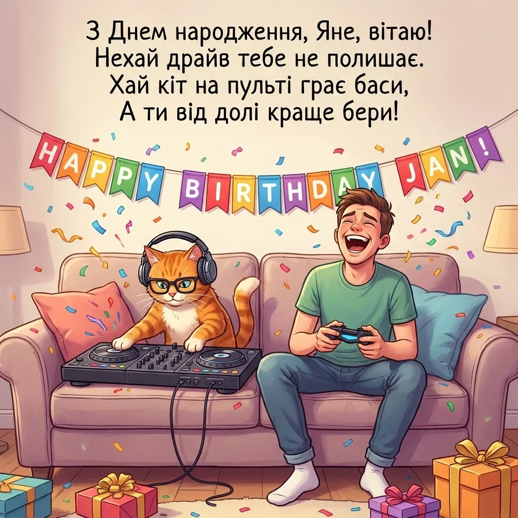 Привітання з днем народження для Яни