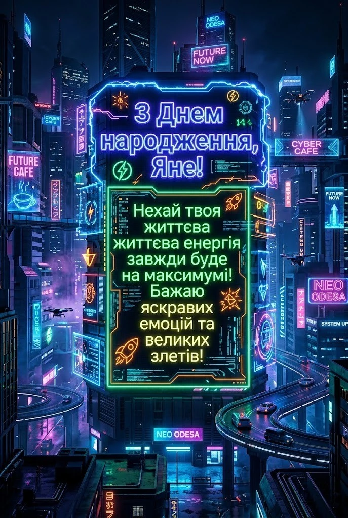 Привітання з днем народження для Яни
