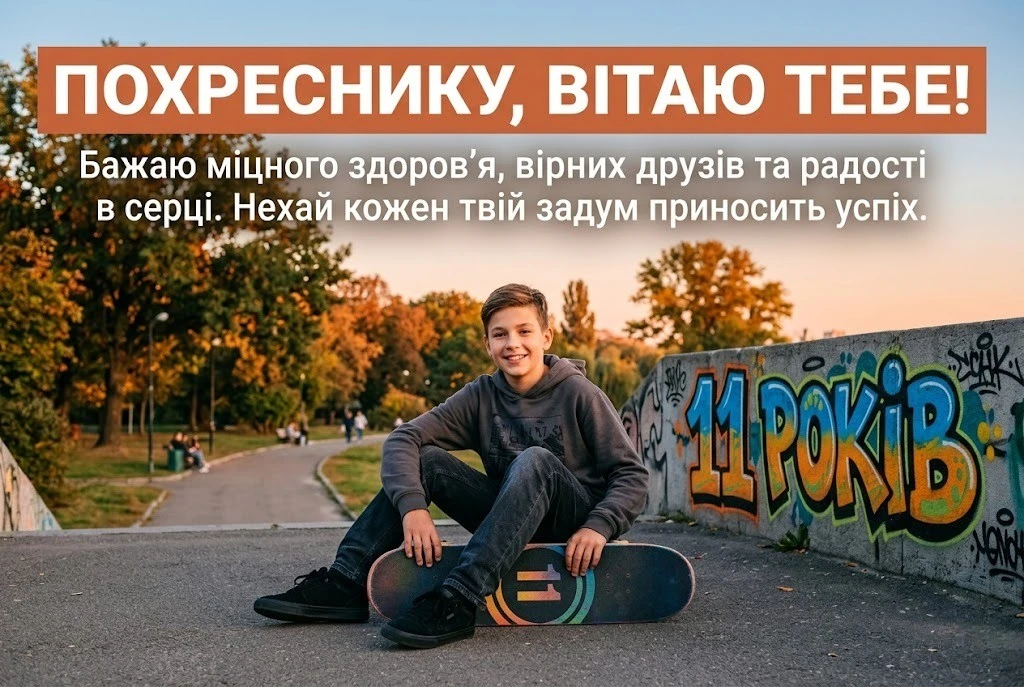 11 років похреснику: зворушливі вітання від хрещених