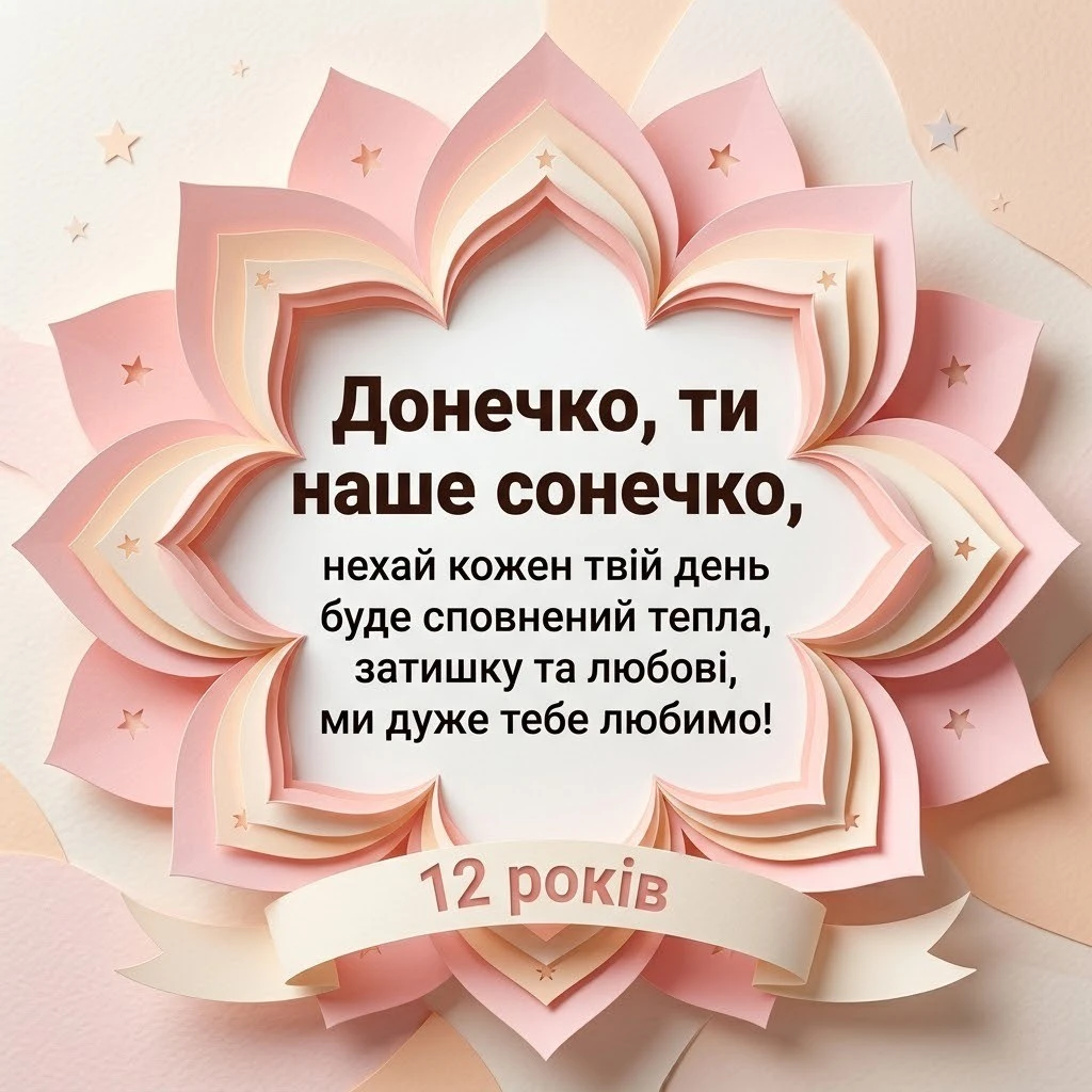 З днем народження, донечко! 12 років: привітання від мами, тата, бабусі та дідуся
