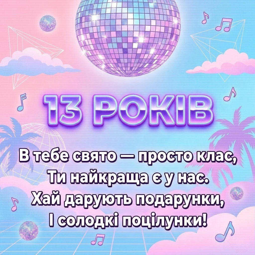 З днем народження, внучко! Красиві побажання на 13 років