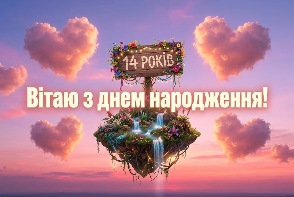 Сучасні та класичні привітання дівчинці з 14-річчям