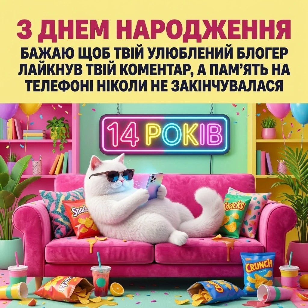 Сучасні та класичні привітання дівчинці з 14-річчям
