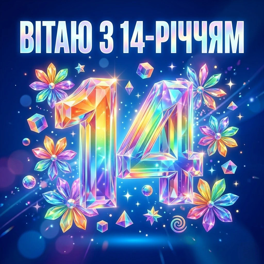 Сучасні та класичні привітання дівчинці з 14-річчям