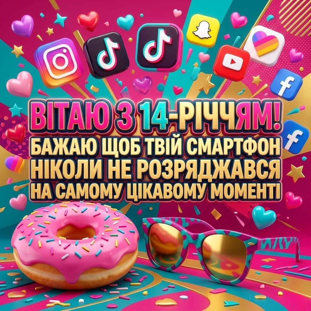 Сучасні та класичні привітання дівчинці з 14-річчям