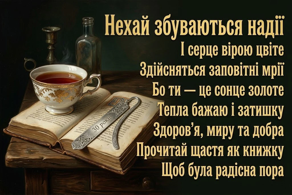 З 30-річчям! Найкращі привітання для жінок у віршах та прозі