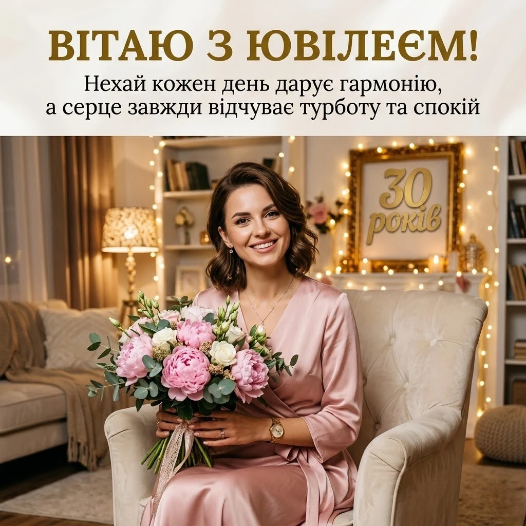 З 30-річчям! Найкращі привітання для жінок у віршах та прозі