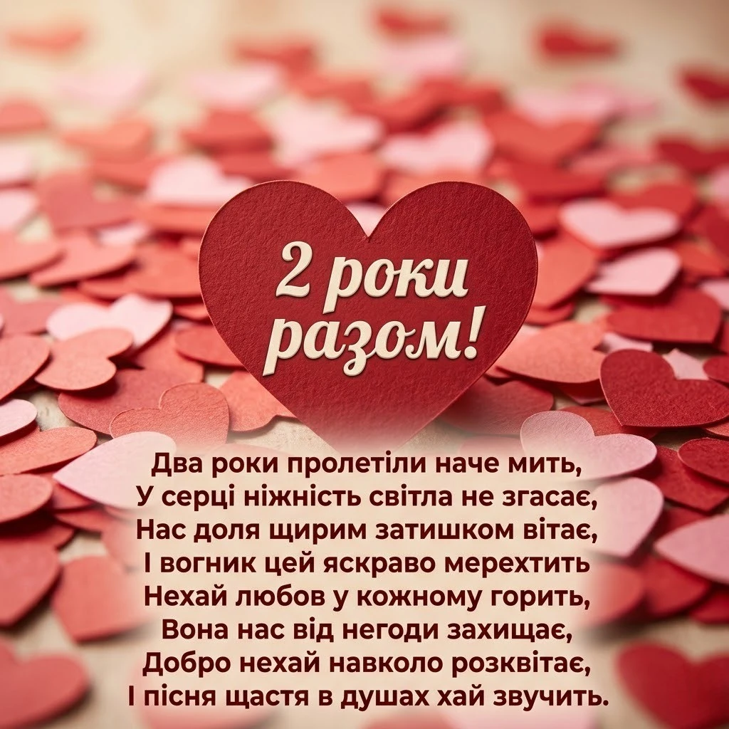Річниця весілля 2 роки: оригінальні вітання від друзів, рідних та батьків