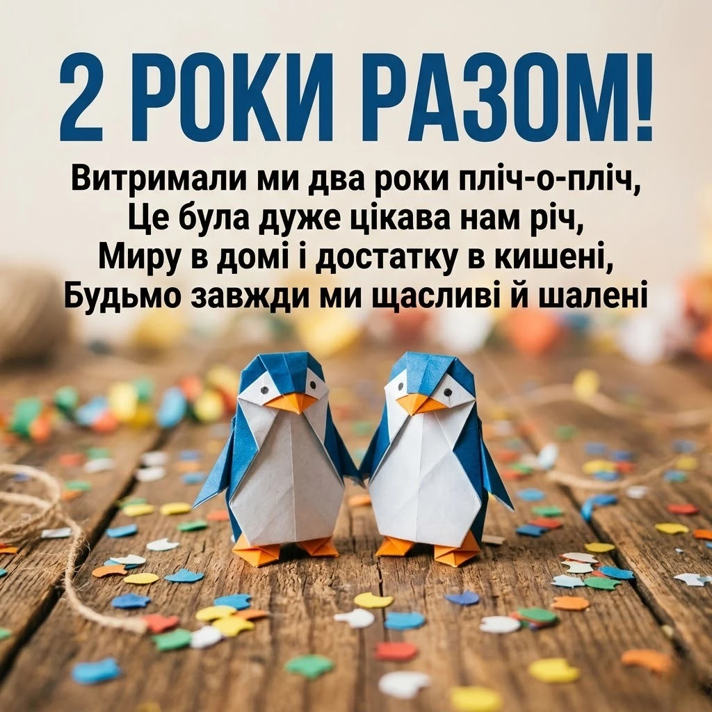 Річниця весілля 2 роки: оригінальні вітання від друзів, рідних та батьків