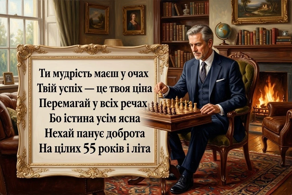 Привітання з 55-річчям для справжнього чоловіка: від колег до рідних