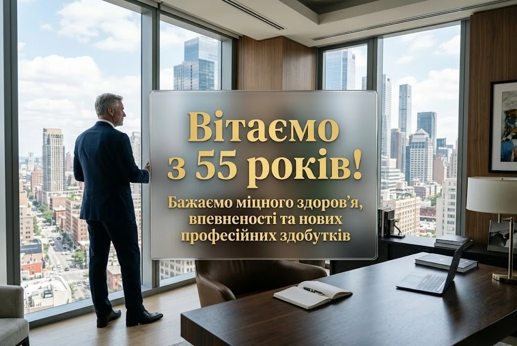 Привітання з 55-річчям для справжнього чоловіка: від колег до рідних