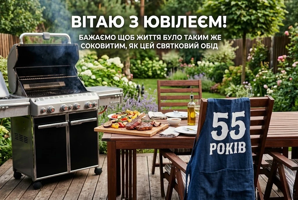 Привітання з 55-річчям для справжнього чоловіка: від колег до рідних