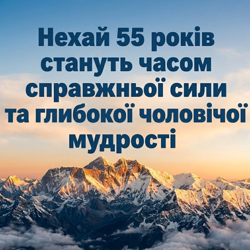 Привітання з 55-річчям для справжнього чоловіка: від колег до рідних
