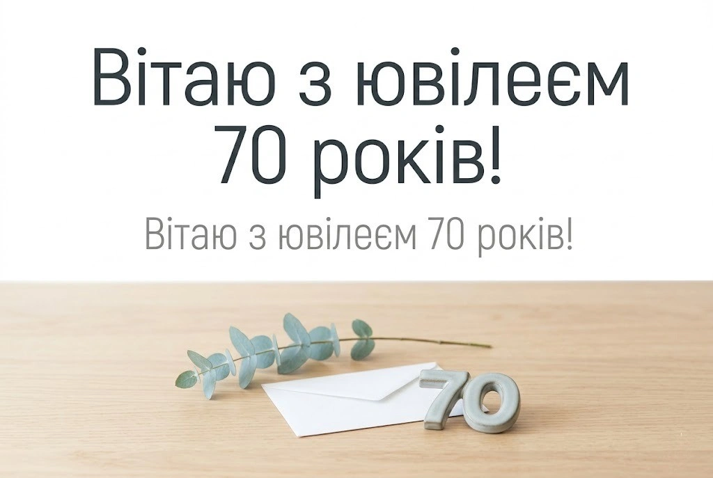 70 років — золота вершина: привітання для тата, дідуся та друга