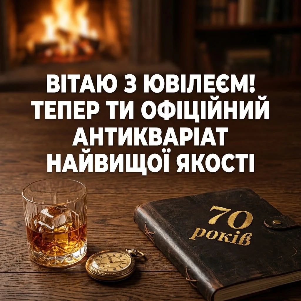 70 років — золота вершина: привітання для тата, дідуся та друга