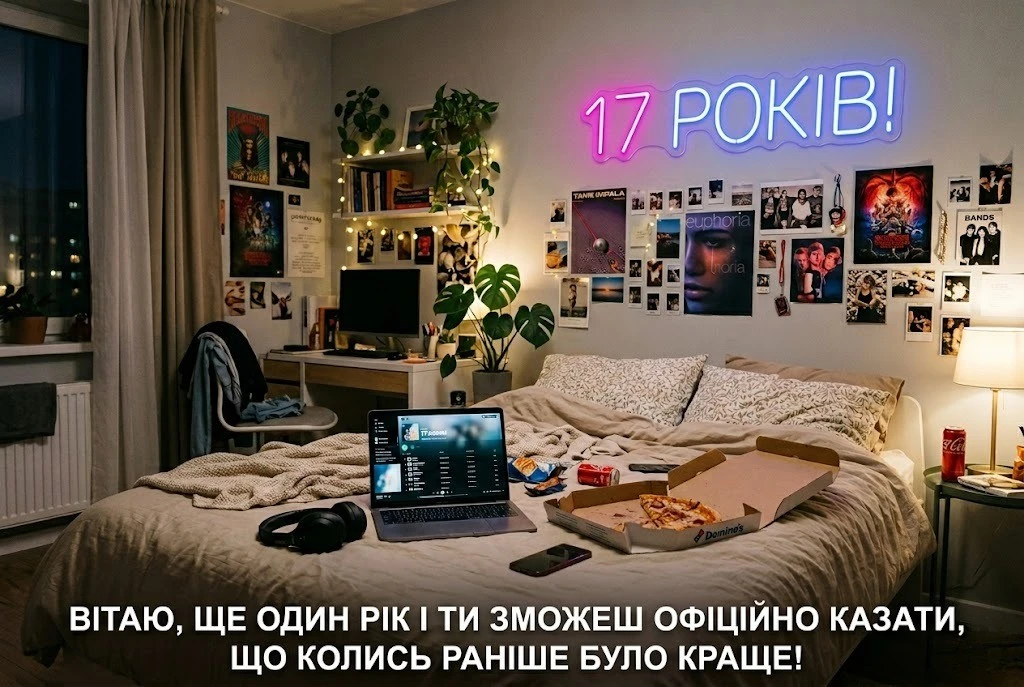 17 років — магічний вік: добірка привітань, що торкаються серця
