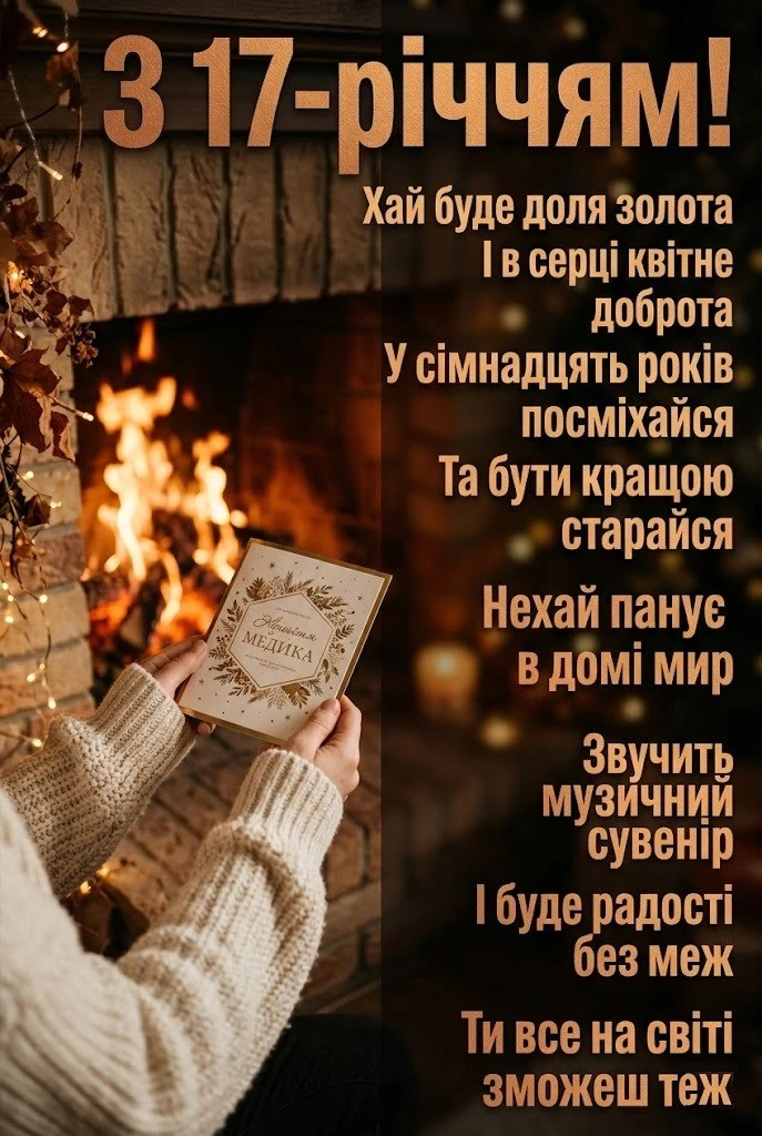 17 років — магічний вік: добірка привітань, що торкаються серця