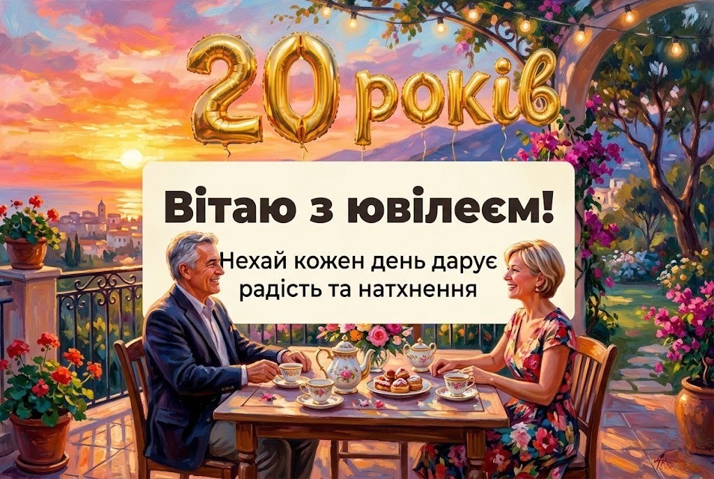 Ювілей 20 років: Найкрасивіші слова на порцелянове весілля