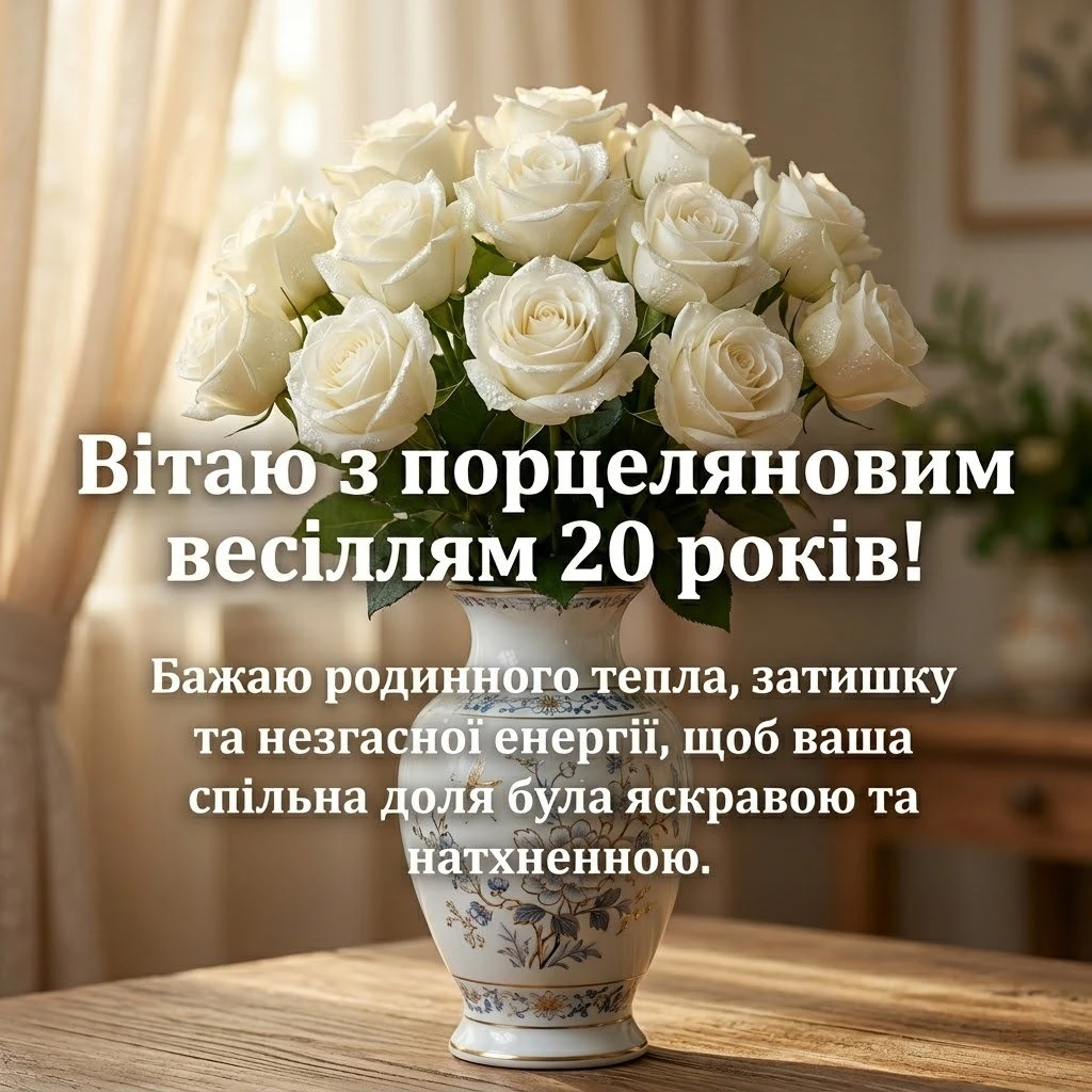 Ювілей 20 років: Найкрасивіші слова на порцелянове весілля