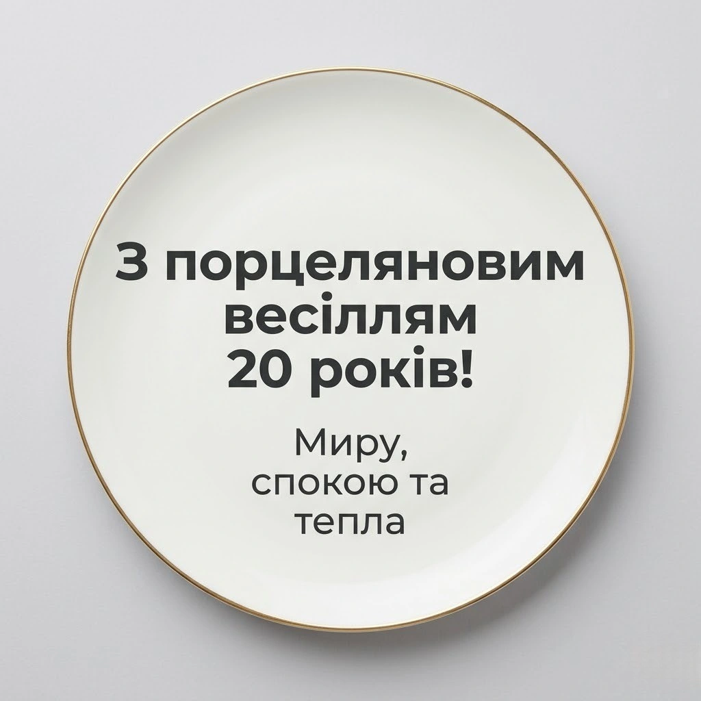Ювілей 20 років: Найкрасивіші слова на порцелянове весілля