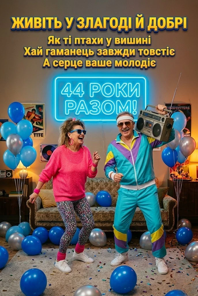 Топазове весілля батьків: як красиво привітати з 44-ю річницею шлюбу