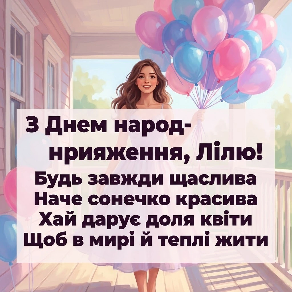 З днем народження, Лілю! Зворушливі побажання для особливої жінки