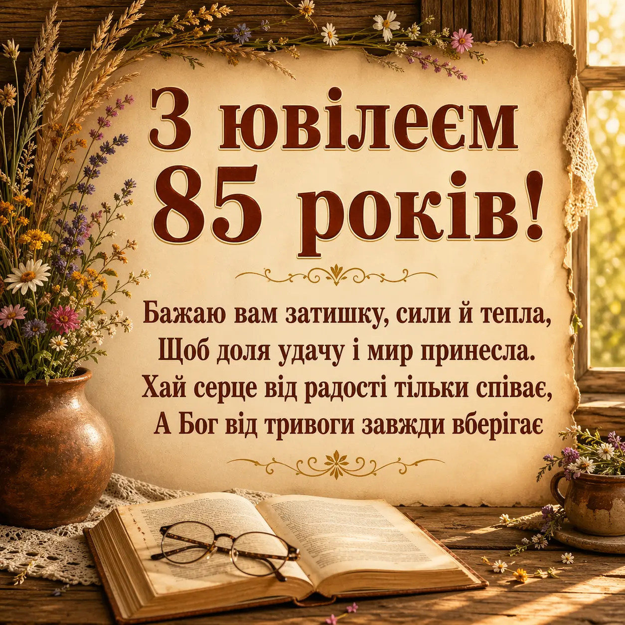Як красиво привітати з 85-річчям: добірка мудрих слів
