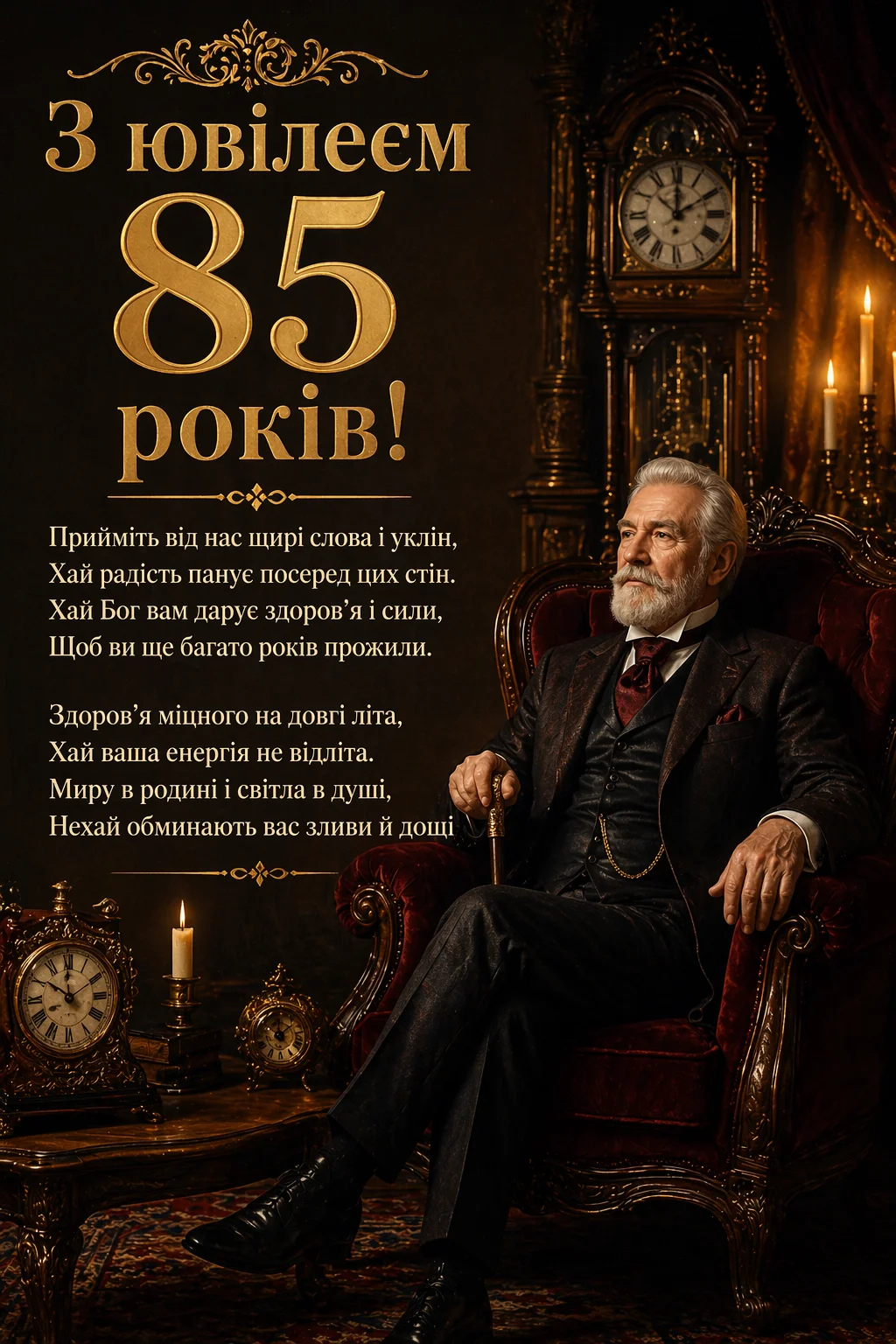 Як красиво привітати з 85-річчям: добірка мудрих слів
