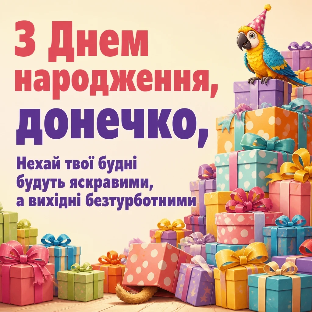 люба донечка з днем народження донечко