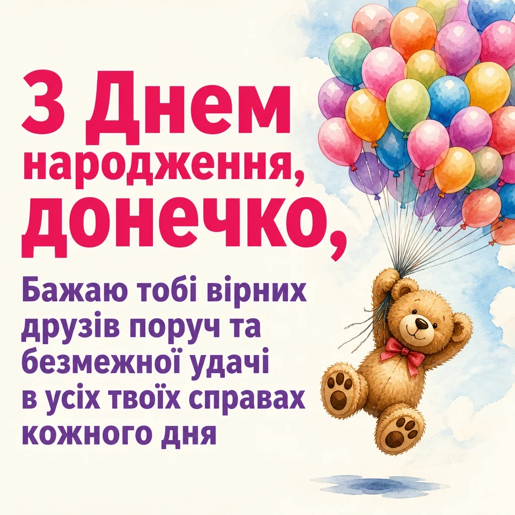 люба донечка з днем народження донечко
