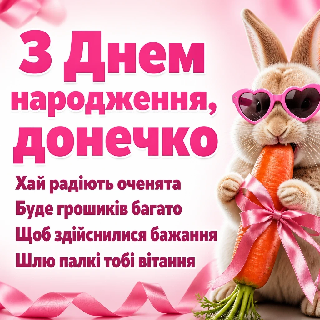 люба донечка з днем народження донечко