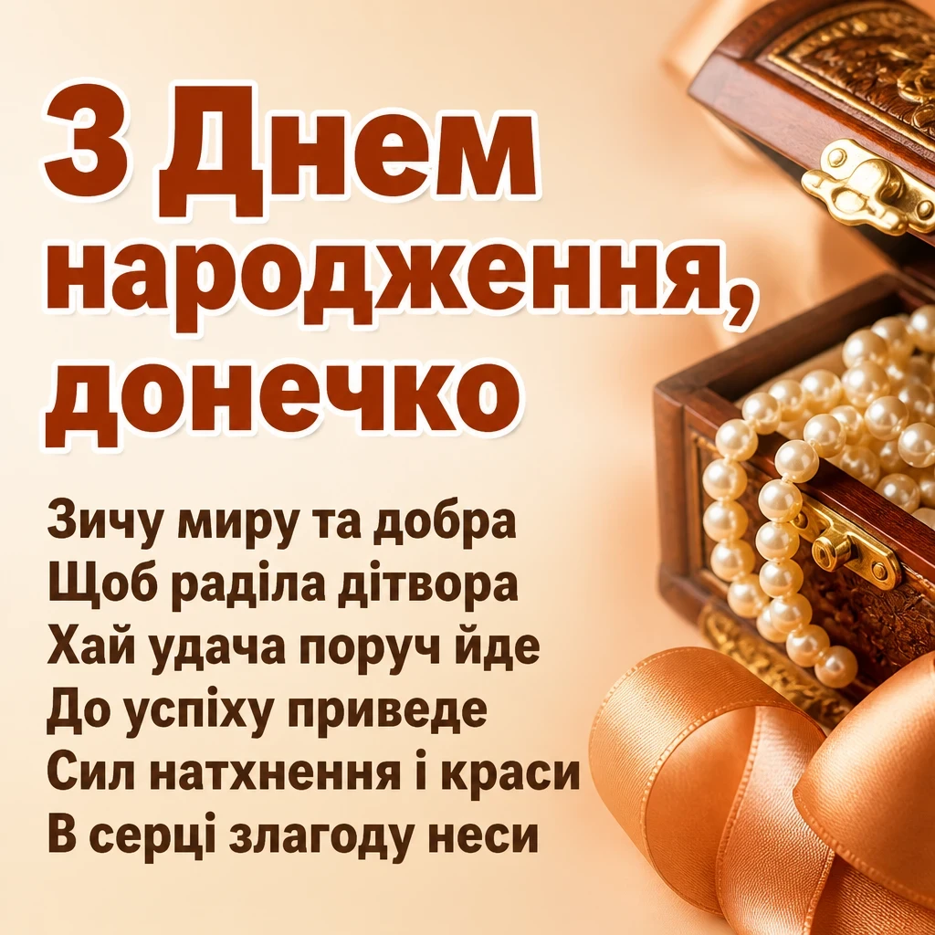 люба донечка з днем народження донечко