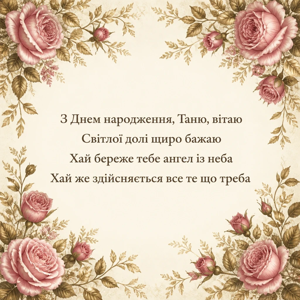 з днем народження таня