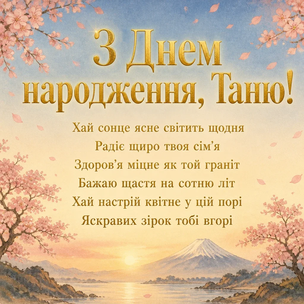 з днем народження таня