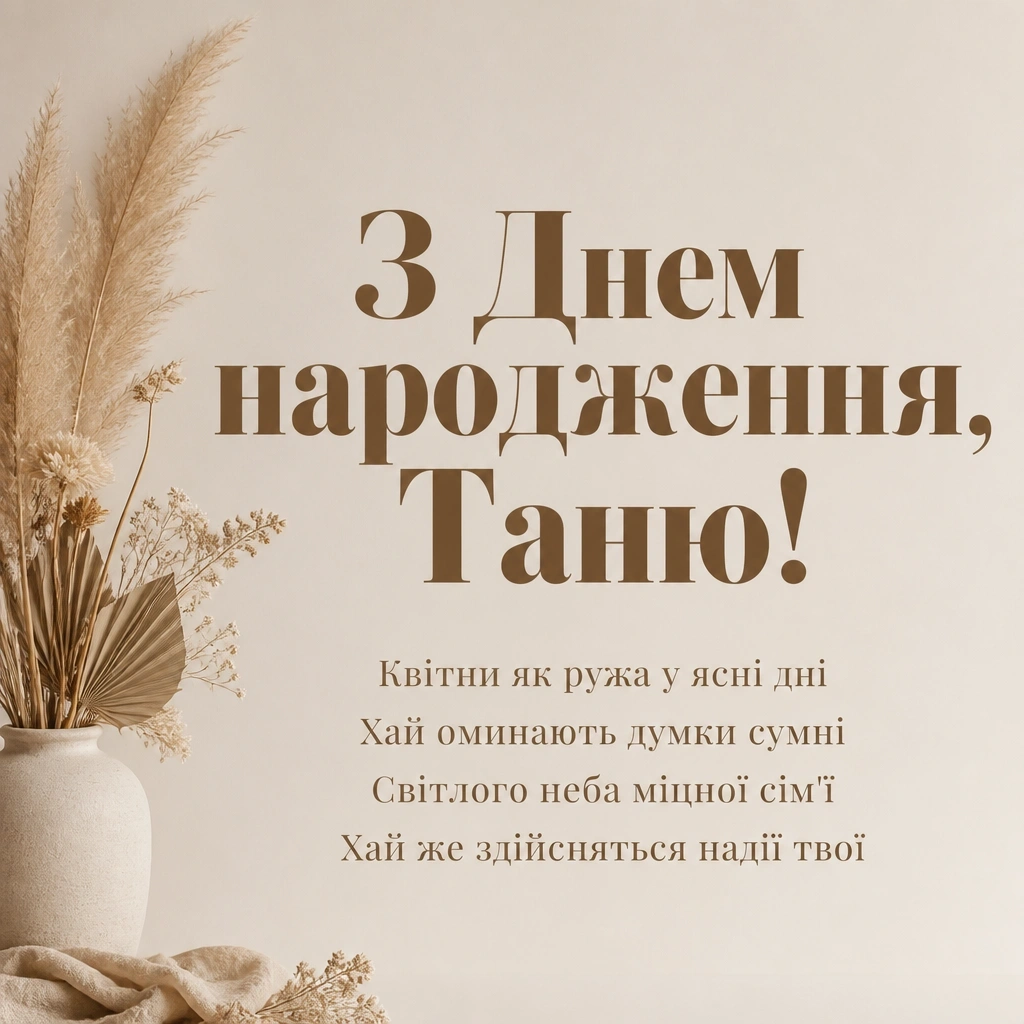 з днем народження таня