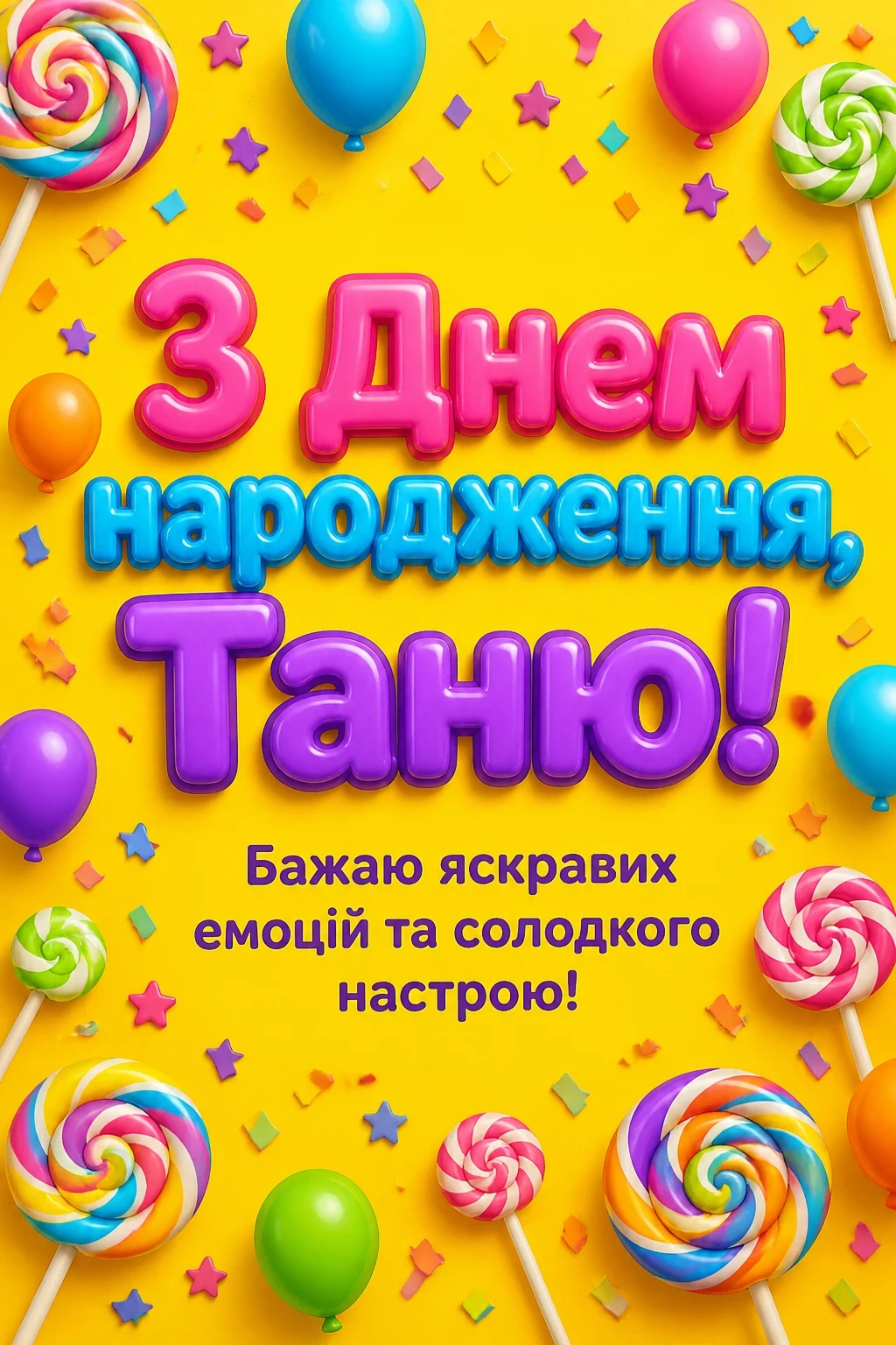 з днем народження таня