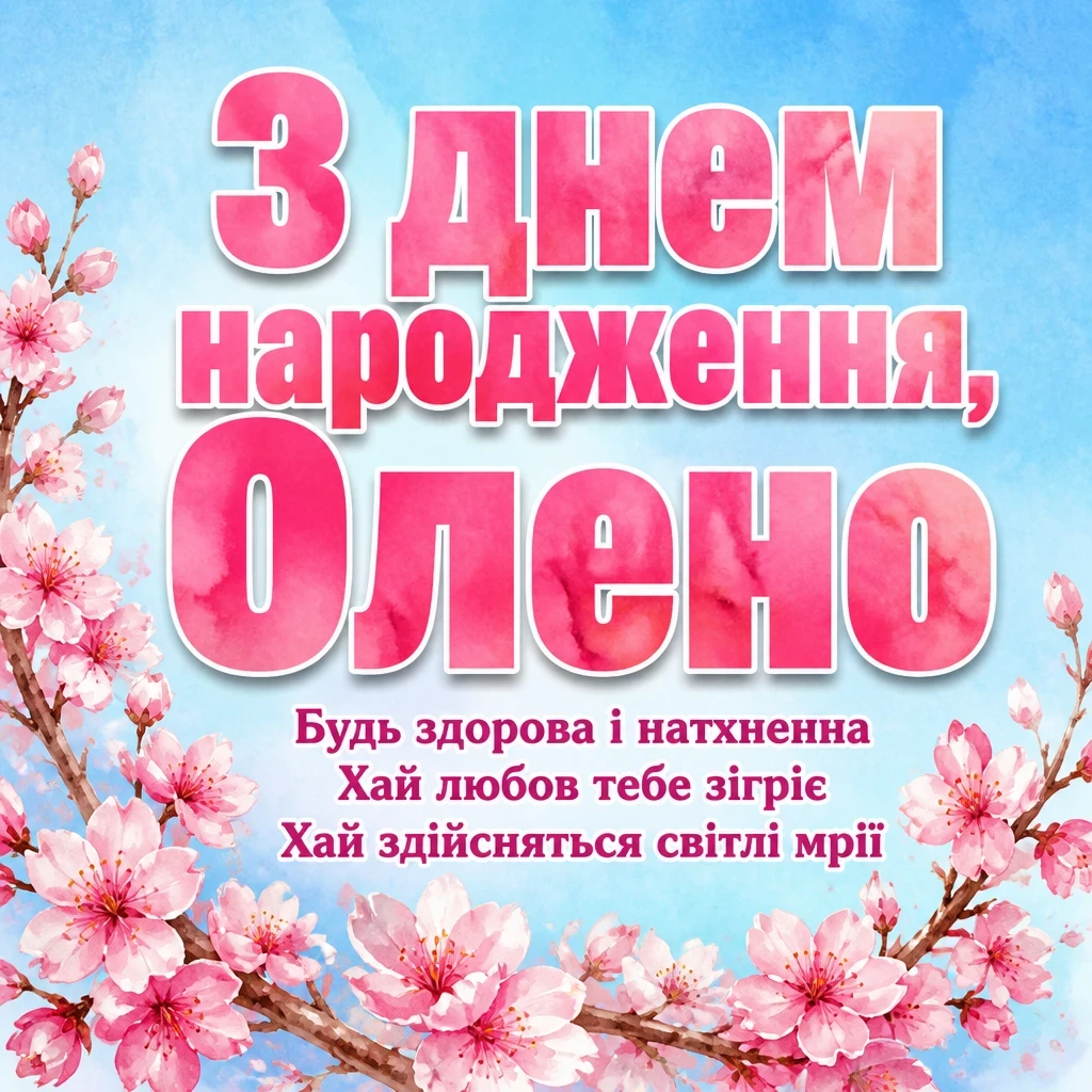 з днем народження олена