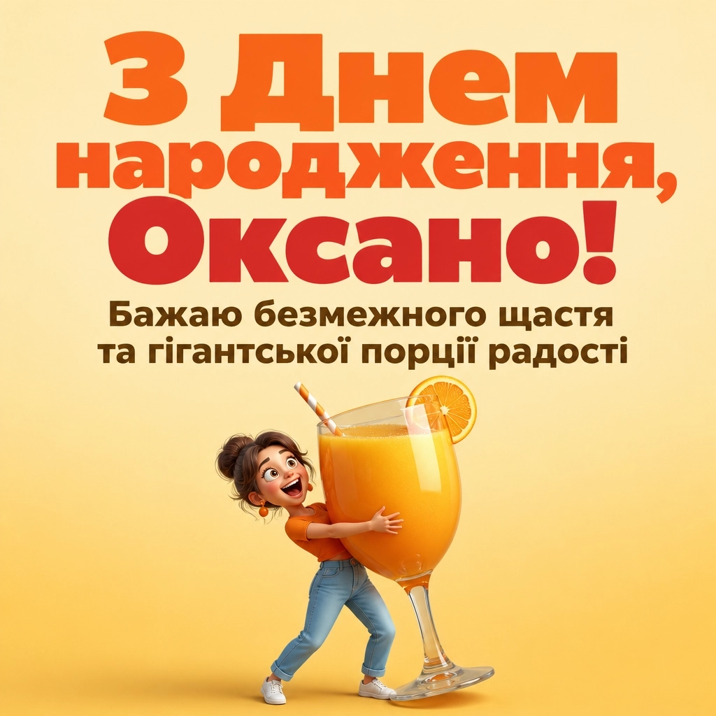 з днем народження оксана
