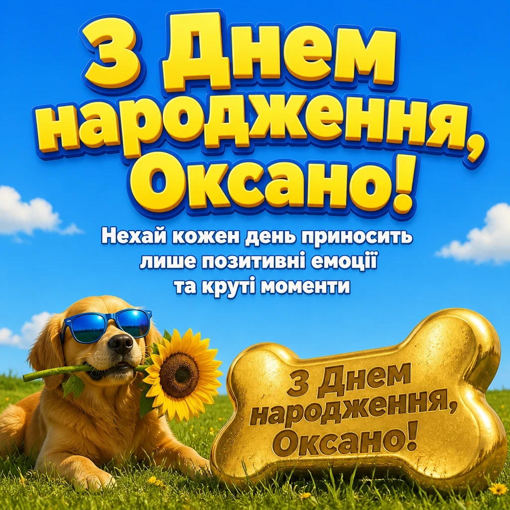 з днем народження оксана