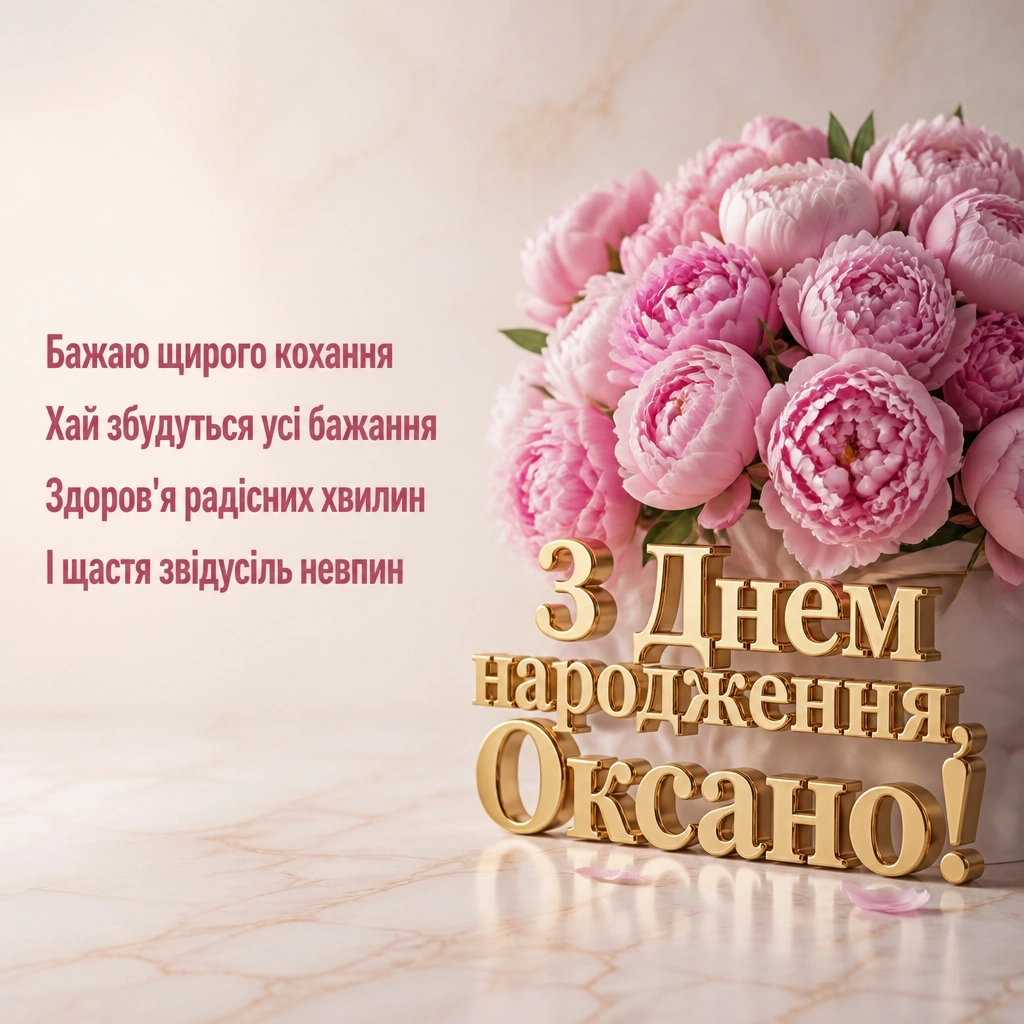 з днем народження оксана