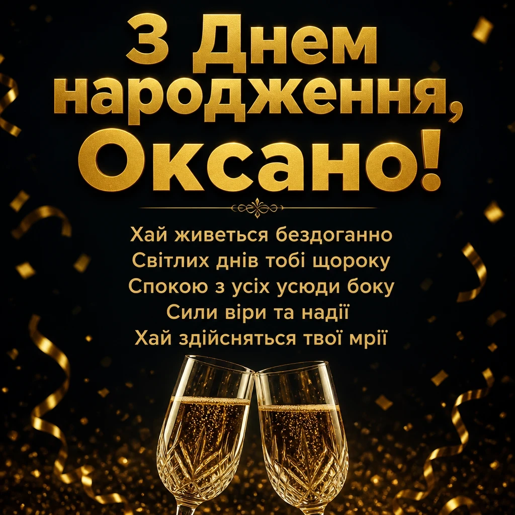 з днем народження оксана