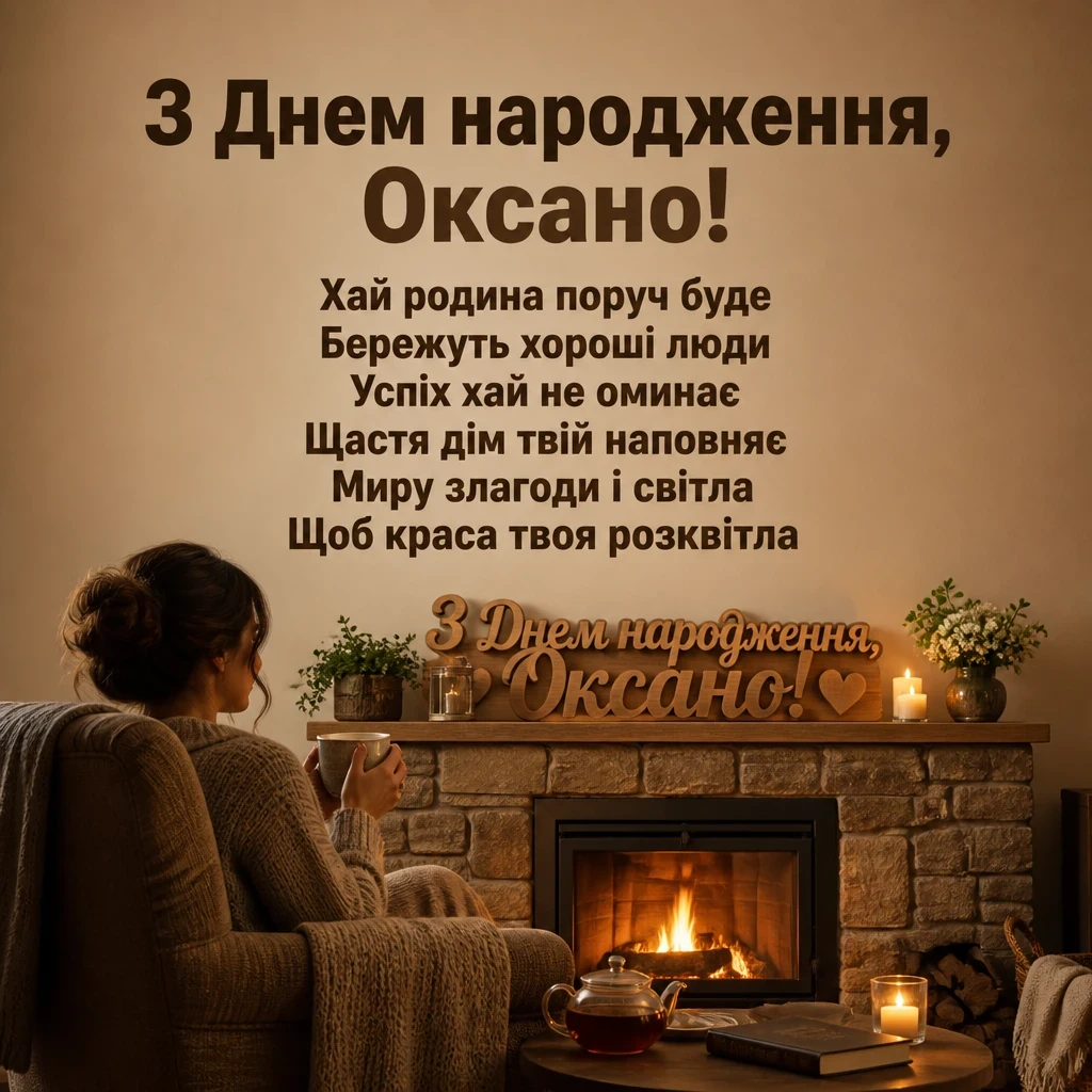 з днем народження оксана