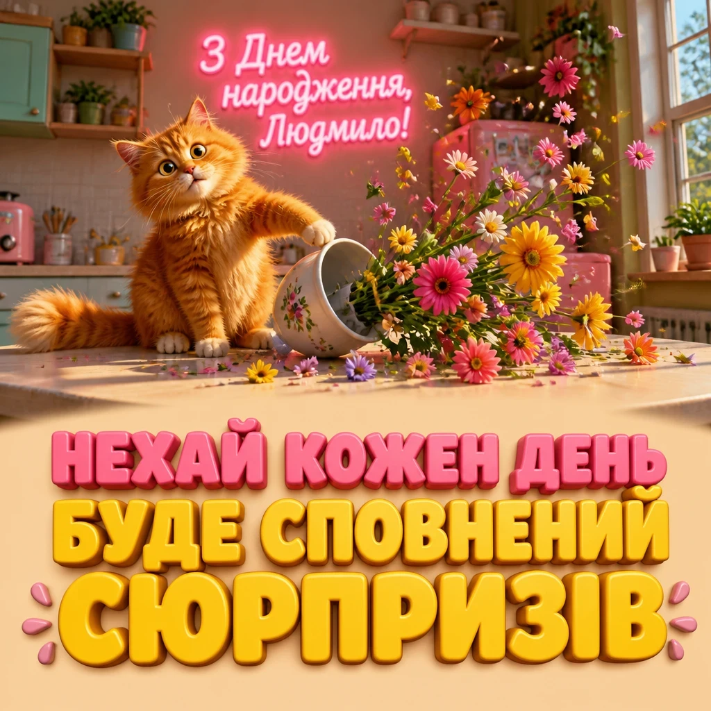 з днем народження людмила