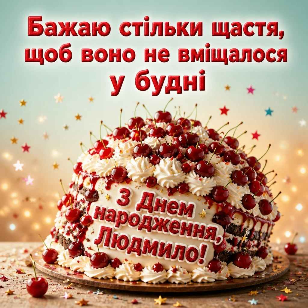 з днем народження людмила