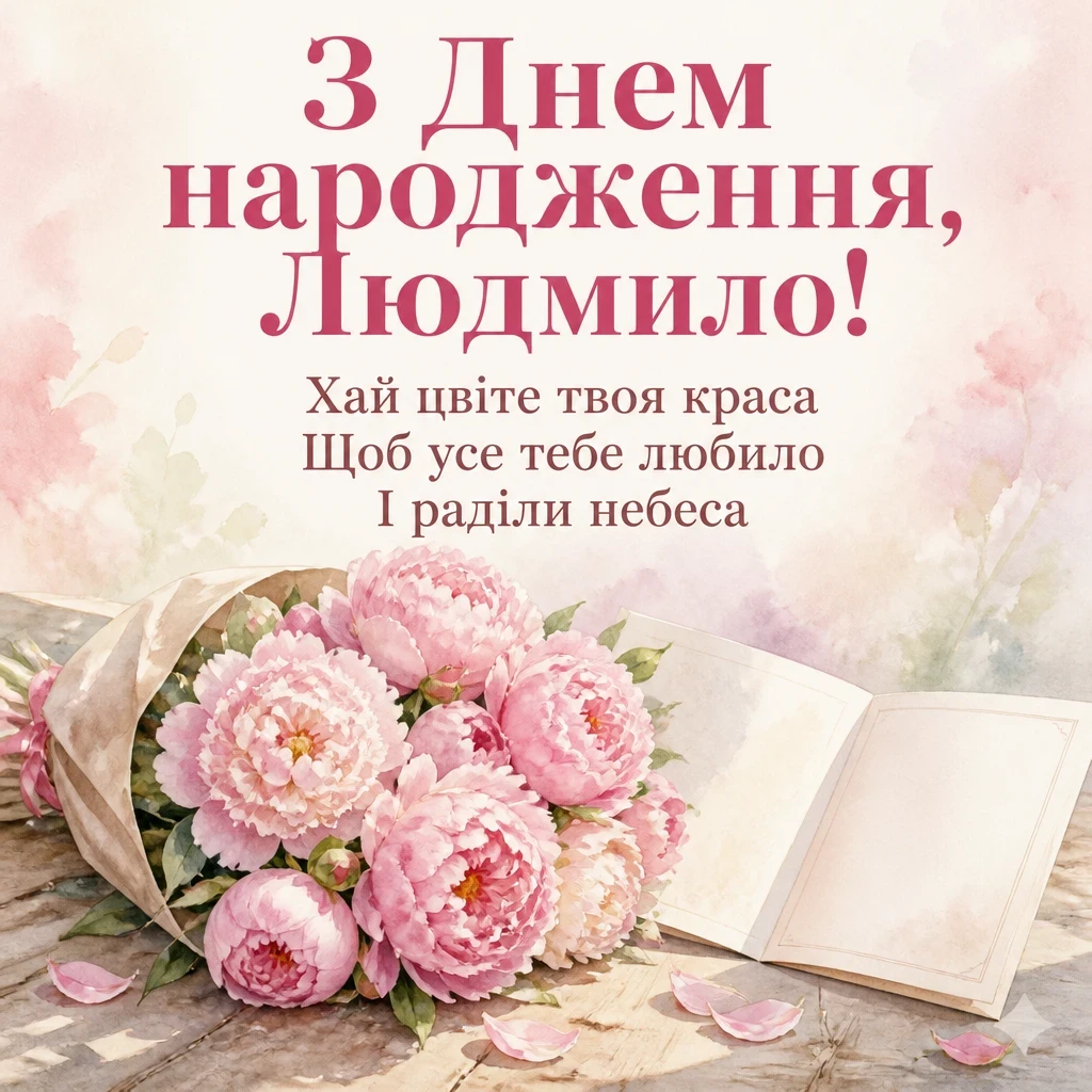 з днем народження людмила
